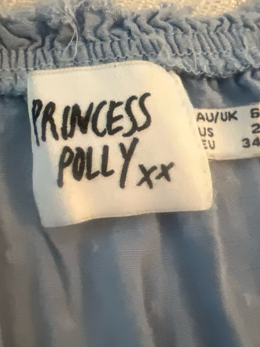 Princess Polly Light Blue Kids Pajama Top